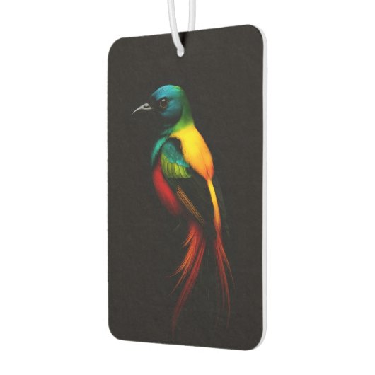 Zwart 4 Luxe Auto Luchtverfrissers, Rainbow Bird Luchtverfrisser (Links)