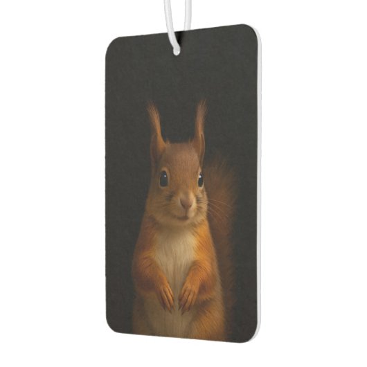 Zwart 4 Luxe Auto Luchtverfrissers, Rode Eekhoorn Luchtverfrisser (Links)