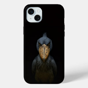 Zwart 4 Luxe, Exotische Schoenbekooievaar iPhone 15 Mini Hoesje