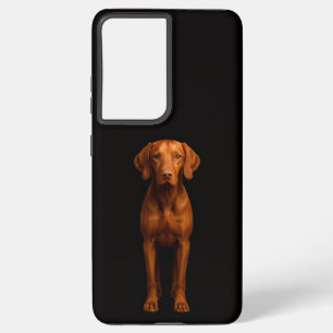 Zwart 4 Luxe Galaxy S21 Plus, Behendige Vizsla-hon Samsung Galaxy Hoesje