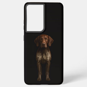 Zwart 4 Luxe Galaxy S21 Plus, Duitse Pointer Samsung Galaxy Hoesje