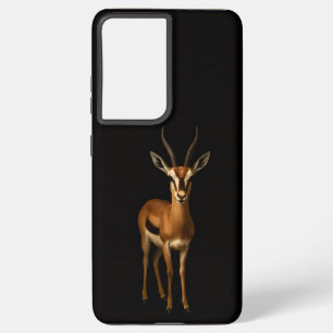 Zwart 4 Luxe Galaxy S21 Plus, Elegante Gazella Samsung Galaxy Hoesje