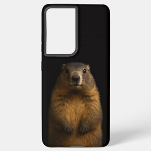 Zwart 4 Luxe Galaxy S21 Plus, Fluffy Marmot Samsung Galaxy Hoesje