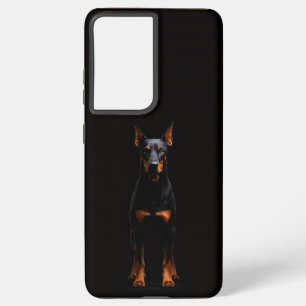 Zwart 4 Luxe Galaxy S21 Plus, Guardian Doberman Samsung Galaxy Hoesje