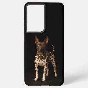Zwart 4 Luxe Galaxy S21 Plus, Haarlose Terrier Samsung Galaxy Hoesje