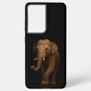 Zwart 4 Luxe Galaxy S21 Plus, Indische Olifant Samsung Galaxy Hoesje