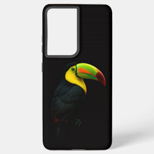 Zwart 4 Luxe Galaxy S21 Plus, Keelsnaveltoekan Samsung Galaxy Hoesje