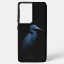 Zwart 4 Luxe Galaxy S21 Plus, Kleine Blauwe Reiger Samsung Galaxy Hoesje