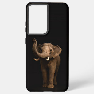 Zwart 4 Luxe Galaxy S21 Plus, Machtige Olifant Samsung Galaxy Hoesje