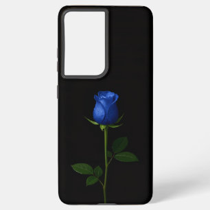 Zwart 4 Luxe Galaxy S21 Plus, Midnight Blue Roos Samsung Galaxy Hoesje