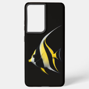 Zwart 4 Luxe Galaxy S21 Plus, Moorish Idol Vis Samsung Galaxy Hoesje
