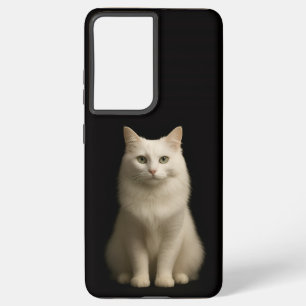 Zwart 4 Luxe Galaxy S21 Plus, Turkse Angorakat Samsung Galaxy Hoesje
