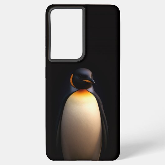 Zwart 4 Luxe Galaxy S21 Ultra, Emperor Penguin Samsung Galaxy Hoesje (Achterkant)