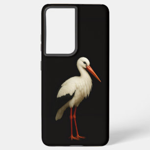Zwart 4 Luxe Galaxy S21 Ultra, sierlijke ooievaar Samsung Galaxy Hoesje