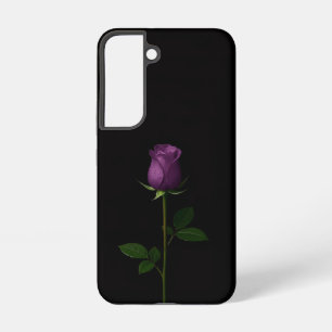 Zwart 4 Luxe Galaxy S22 Hoesje, Koninklijke Paarse Samsung Galaxy Hoesje
