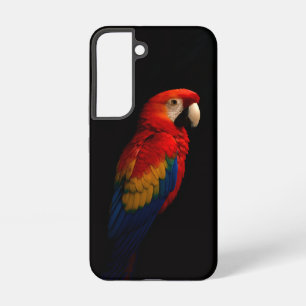 Zwart 4 Luxe Galaxy S22 Hoesje, Scarlet Parrot Samsung Galaxy Hoesje