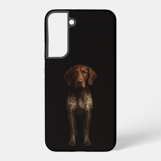 Zwart 4 Luxe Galaxy S22 Plus, Duitse Pointer Hond Samsung Galaxy Hoesje (Achterkant)