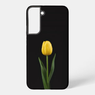 Zwart 4 Luxe Galaxy S22 Plus, Gouden Tulp Samsung Galaxy Hoesje