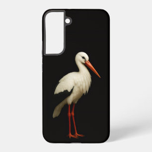 Zwart 4 Luxe Galaxy S22 Plus, Gratievolle Ooievaar Samsung Galaxy Hoesje