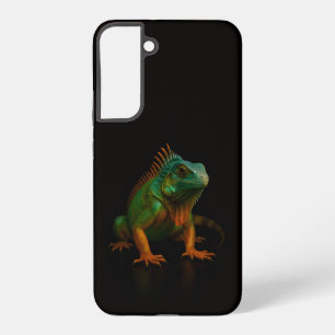 Zwart 4 Luxe Galaxy S22 Plus, Groene Leguaan Samsung Galaxy Hoesje