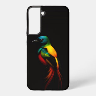 Zwart 4 Luxe Galaxy S22 Plus Hoesje, Rainbow Bird Samsung Galaxy Hoesje