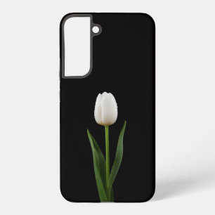 Zwart 4 Luxe Galaxy S22 Plus, Parelwitte Tulp Samsung Galaxy Hoesje