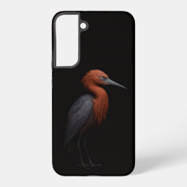 Zwart 4 Luxe Galaxy S22 Plus, Roodachtige Reiger Samsung Galaxy Hoesje
