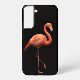 Zwart 4 Luxe Galaxy S22 Plus, Roze Flamingo Vogel Samsung Galaxy Hoesje