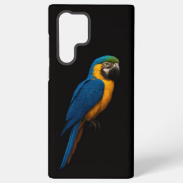 Zwart 4 Luxe Galaxy S22 Ultra, Blauwe Gele Ara Samsung Galaxy Hoesje