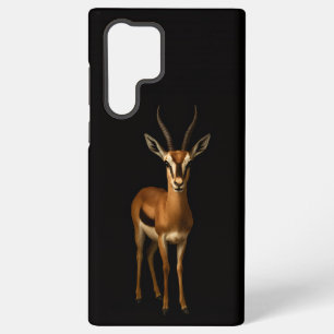 Zwart 4 Luxe Galaxy S22 Ultra, Elegante Gazella Samsung Galaxy Hoesje