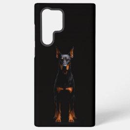 Zwart 4 Luxe Galaxy S22 Ultra, Guardian Doberman Samsung Galaxy Hoesje