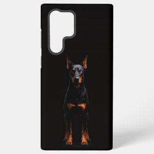 Zwart 4 Luxe Galaxy S22 Ultra, Guardian Doberman Samsung Galaxy Hoesje