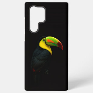 Zwart 4 Luxe Galaxy S22 Ultra, Keelsnaveltoekan Samsung Galaxy Hoesje