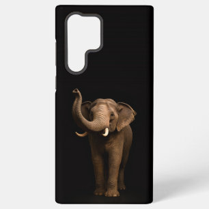 Zwart 4 Luxe Galaxy S22 Ultra, Krachtige Olifant Samsung Galaxy Hoesje