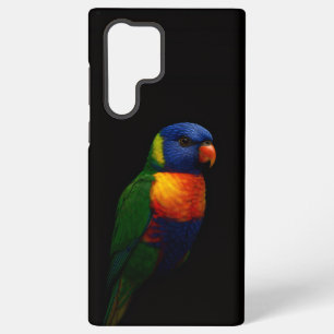 Zwart 4 Luxe Galaxy S22 Ultra, Lorikeet papegaai Samsung Galaxy Hoesje