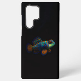 Zwart 4 Luxe Galaxy S22 Ultra, Mandarin Draakvis Samsung Galaxy Hoesje