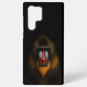Zwart 4 Luxe Galaxy S22 Ultra, Mandrill-aap Samsung Galaxy Hoesje