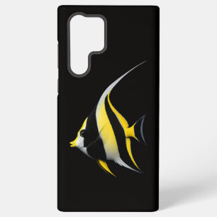 Zwart 4 Luxe Galaxy S22 Ultra, Moorish Idol Vis Samsung Galaxy Hoesje