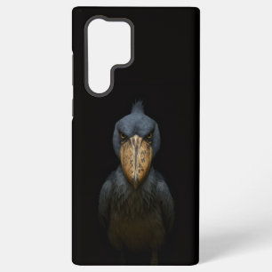 Zwart 4 Luxe Galaxy S22 Ultra, Schoffelooie vogel Samsung Galaxy Hoesje