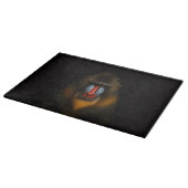 Zwart 4 Luxe Glas board Mandrill Monkey Snijplank (Hoek)