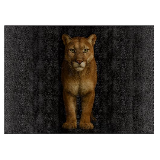 Zwart 4 Luxe Glas board Silent Prime Puma Snijplank (Voorkant)