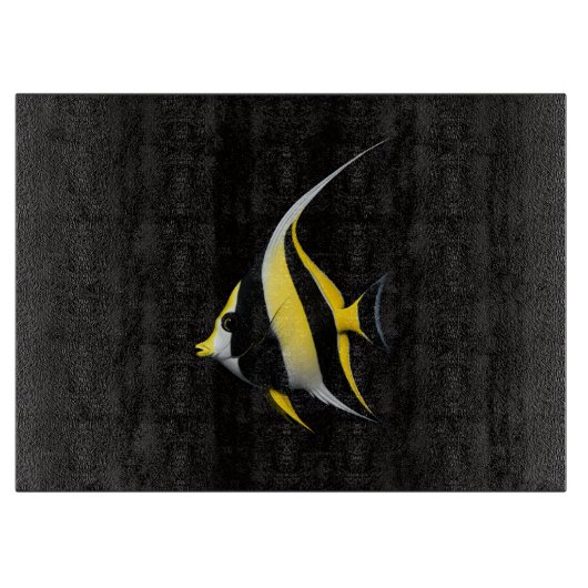 Zwart 4 Luxe Glas bord Moorish Idol Snijplank (Voorkant)