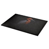Zwart 4 Luxe Glas snijplank Rode Reiger (Hoek)