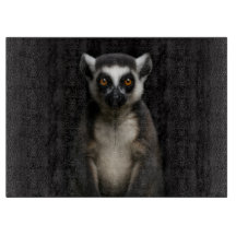 Zwart 4 Luxe glazen bord Gentle Lemur