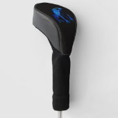 Zwart 4 Luxe Golf Driver Hoesje, Blue Frog Golfheadcover (Schuin)