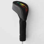 Zwart 4 Luxe Golf Driver Hoesje, Regenboogvogel Golfheadcover (Schuin)
