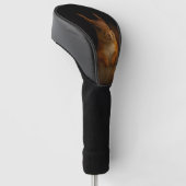 Zwart 4 Luxe Golf Driver Hoesje, Rode Eekhoorn Golfheadcover (Schuin)