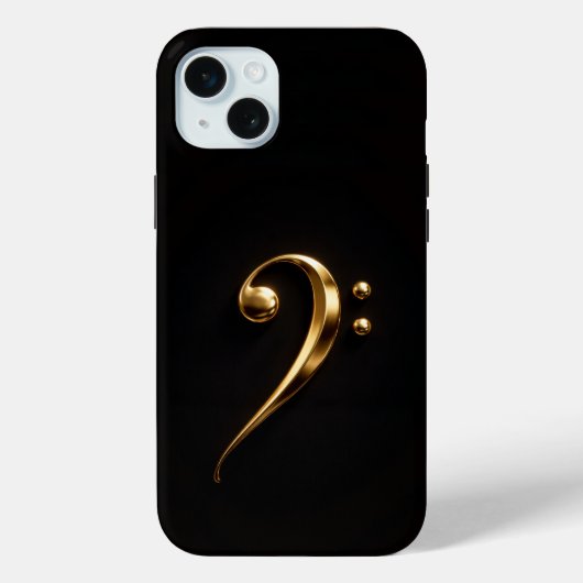 Zwart 4 Luxe, Gouden Bassleutel iPhone 15 Plus Case-Mate iPhone Case (Achterkant)