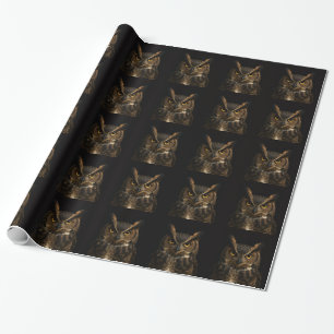 Zwart 4 Luxe inpakpapier Gouden Oog Uil
