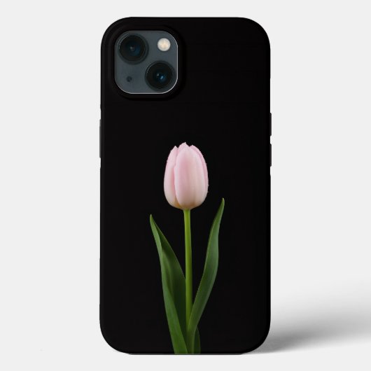 Zwart 4 Luxe iPhone 13, Blush Roze Tulp Case-Mate iPhone Case (Achterkant)